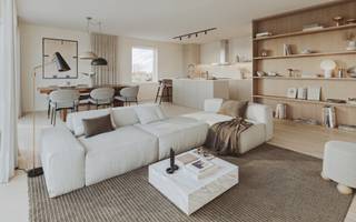 Cori biedt modern wooncomfort in een nieuwe groene wijk in Evergem. Dit appartement ligt op het gelijkvloers en is ideaal voor wie gelijkvloers en comfortabel wil wonen in een rustige omgeving.<br /><br />Het appartement biedt 113 m² bewoonbare oppervlakte en beschikt over 2 slaapkamers, een open leefruimte met ingerichte keuken, badkamer, apart toilet en praktische bergruimte. Een aangenaam terras van 19 m² vervolledigt het geheel.<br /><br />De combinatie van een warmtepomp, vloerverwarming, ventilatie met warmterecuperatie en zonnepanelen zorgt voor een energiezuinige thuis met lage kosten.<br /><br />Je nieuwe thuis wordt sleutel-op-de-deur opgeleverd, inclusief ondergrondse staanplaats en berging. Jij kiest zelf je afwerkingsmaterialen bij onze partners, met advies van onze klantenbegeleiders.