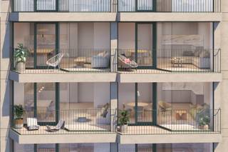 Residence ZonZicht: Your home base on the Coast<br /> <br />Discover residence ‘ZonZicht’, a stylish new development in the Zeelaan in Koksijde, just one minute's walk from the beach. The building, characterised by sleek lines and large windows, offers maximum natural light and timeless architecture. The high level of finishing and use of quality materials ensure long-lasting living comfort. <br /> <br />Residence ‘ZonZicht’ is ideal for those looking for a comfortable holiday base in Koksijde, with excellent accessibility and proximity to the town centre and town hall, where numerous activities take place. Moreover, this project is a strong investment, with possibilities for both holiday and year-round rentals.<br /><br />Layout: Entrance hall with wardrobe space | Open and fully equipped kitchen | Sunny living room opening onto a west-facing balcony (6,33 m²) with sea view to the side | Storage room with provision for washing machine | Bathroom with walk-in shower  and washbasin in furniture |Separate toilet with washbasin |2 bedrooms opening onto a rear balcony (1,66 m²) | Private cellar |Common bicycle shed |Common refuse area.<br /><br />Living in ‘ZonZicht’ means enjoying comfort, style, and an unrivalled coastal experience.