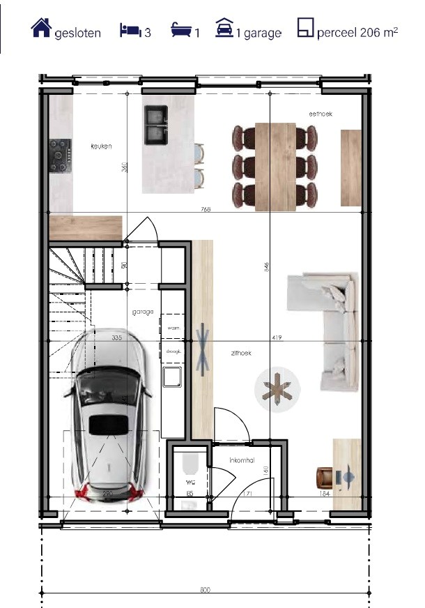 Nieuwbouwwoning met 3 slaapkamers en garage te koop in Langemark-Poelkapelle - foto 4