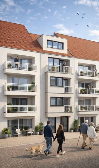 In het bruisende centrum van Heist-aan-Zee verrijst dit stijlvolle nieuwbouwproject bestaande uit drie kwalitatieve appartementen. Een unieke opportuniteit voor wie comfortabel wil wonen aan zee of op zoek is naar een interessante investering op toplocatie.<br />Het gebouw combineert een hedendaagse architectuur met duurzame en energiezuinige technieken. Elk appartement is ontworpen met oog voor licht, ruimte en wooncomfort, en afgewerkt met hoogwaardige materialen.<br />Dankzij de centrale ligging bevinden winkels, horeca, openbaar vervoer en het strand zich op wandelafstand. Ideaal als vaste woonst, tweede verblijf of opbrengsteigendom.<br />Troeven:<br />Nieuwbouw volgens de nieuwste normen<br />Slechts 3 appartementen waarvan 1 duplex : kleinschalig en exclusief<br />Centrale ligging in Heist-aan-Zee<br />Energiezuinig en duurzaam<br />Moderne afwerking met inspraakmogelijkheden<br />Een zeldzame kans om te investeren in kwaliteit en locatie aan de Belgische kust.<br />Wens je verdere info of een bezoek : contacteer Bruno 0496 234126 of bruno.vanthuyne@acasa.immo