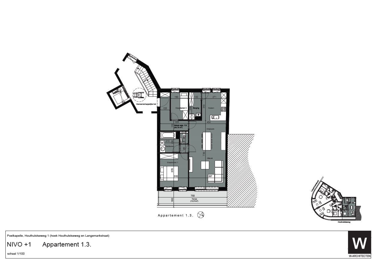 2-slaapkamer app te huur in Langemark-Poelkapelle. - foto 3