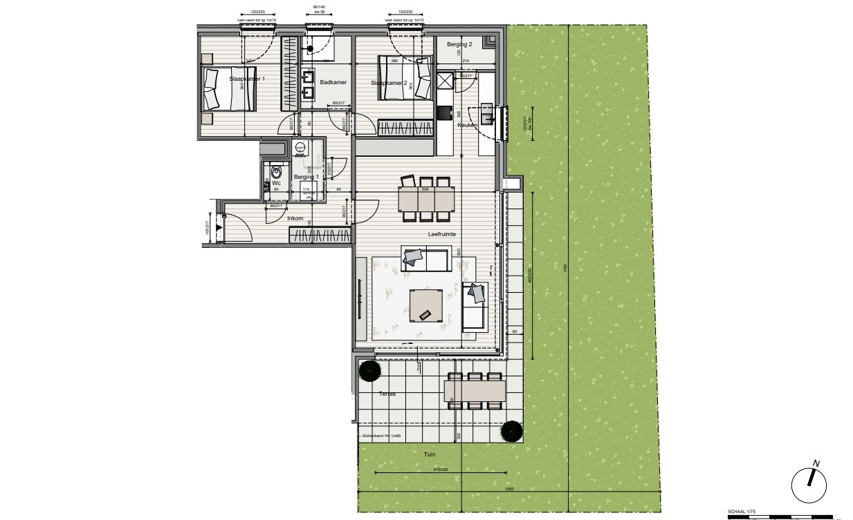 2 kamerappartement op gelijkvloers met privétuin - photo 5