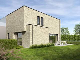 Elke zondag welkom op ons kantoor van 10u-12u voor meer info over de nieuwbouwprojecten!Moderne Casco nieuwbouwwoning in ruwbouw (HOB) met 3...