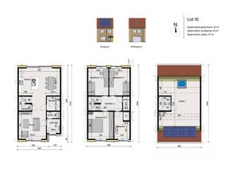 Op lot 10 wordt een energiezuinige gesloten woning gebouwd in traditionele stijl met een totale bewoonbare opp. van 124m² op de 1e en 2e verdieping...