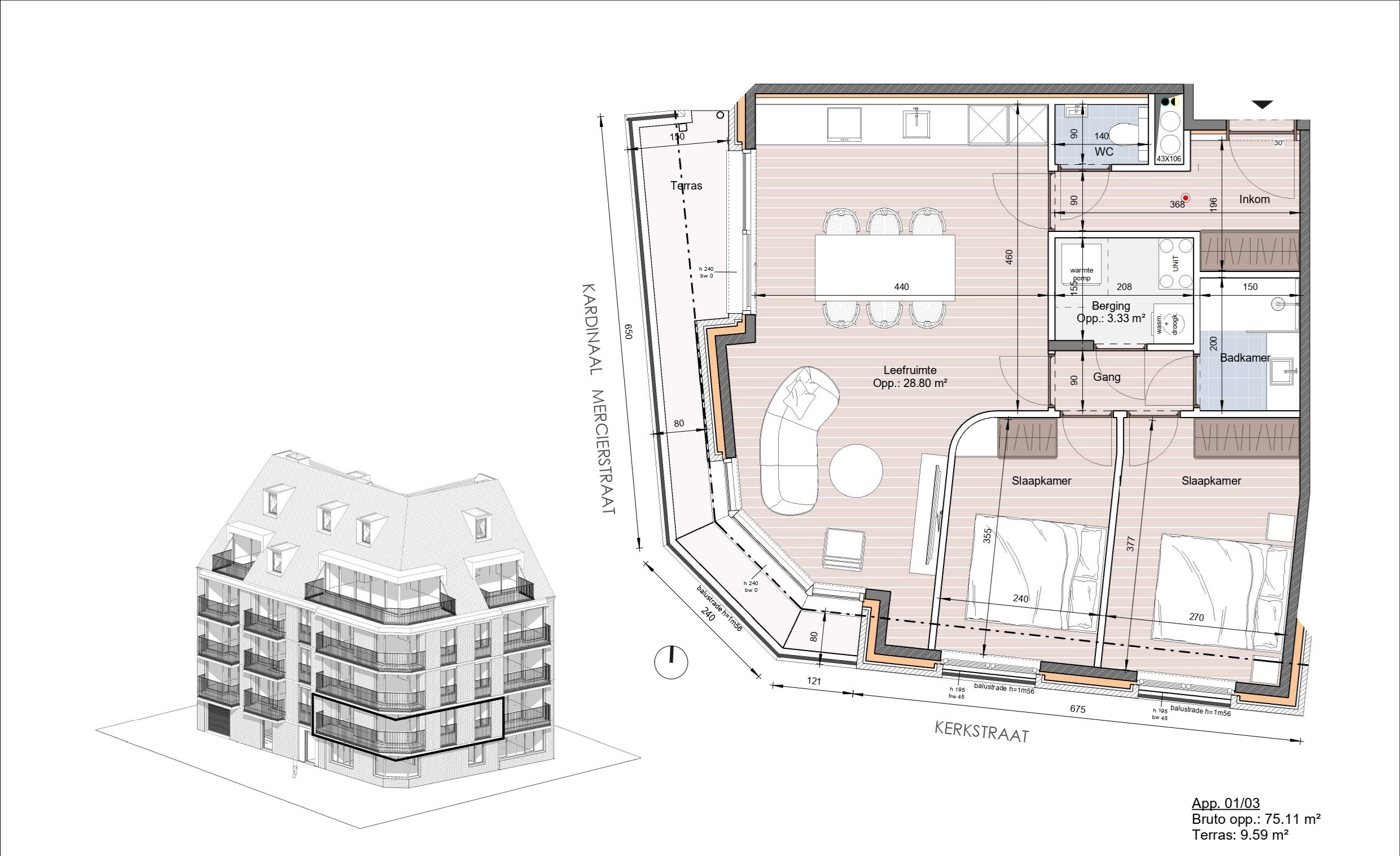 Stijlvol hoekappartement met terras in Residentie Antoine – Heist - foto 3