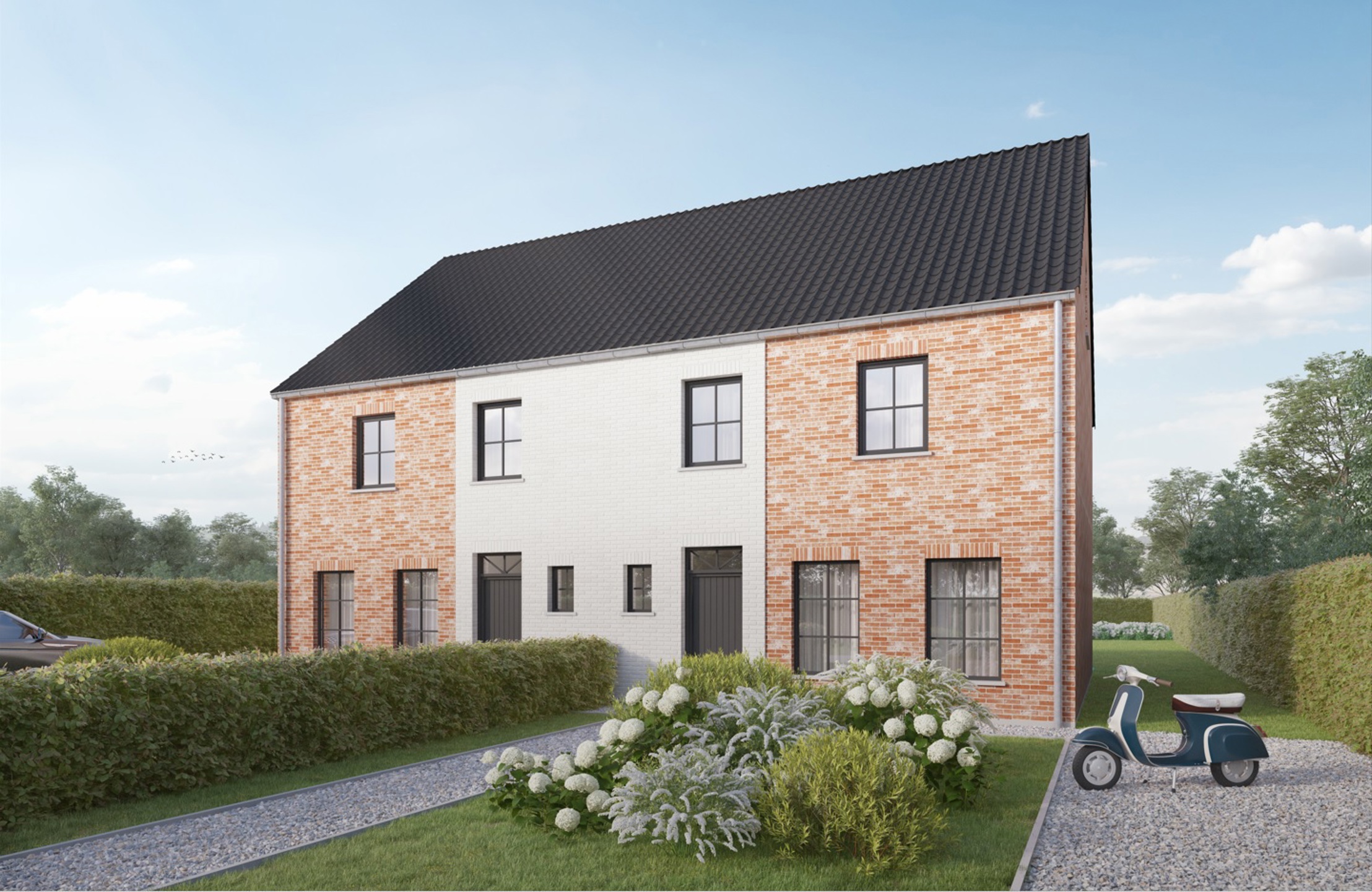 Halfopen nieuwbouwwoning met tuin in Sint-Denijs-Westrem - foto 1