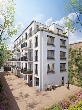 In een karaktervol nieuwbouwproject achter een historische gevel in Sint-Joost-ten-Node bevindt zich appartement A1.1: een lichtrijk en...