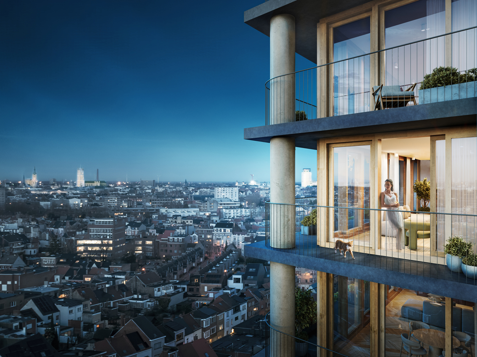 Licht hoekappartement met terras nabij Gent-Sint-Pieters - foto 1