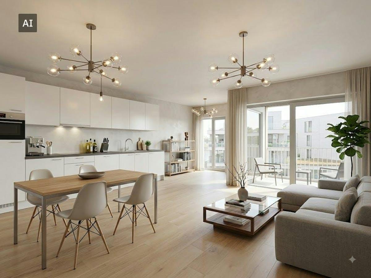 Nieuwbouwappartement met 2 slaapkamers te huur op Kolenkaai te Brugge - foto 1