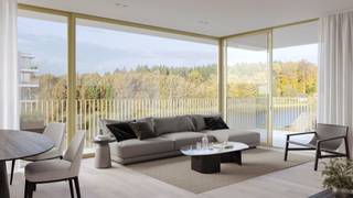 Residentie Blue Barrier: Heerlijk genieten met zicht op natuur en water in Lommel:Prachtig nieuwbouwappartement met één slaapkamer en terras, aan het...