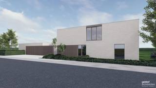 Het hoevetje is gelegen in het agrarische gebied tussen Woumen en Klerken.<br />De eigendom heeft het statuut van zonevreemde woning, waardoor er particulier mag gewoond worden.<br />Er is een vergunning in aanvraag voor het bouwen van een moderne woning + bijgebouw.<br />Visualisatie van de te bouwen woning zie foto's.<br />Samen met de achterliggende grond is de oppervlakte van het perceel is 6.106 m².<br />Mooie ligging voor wie wil bouwen met open zichten op het landschap.