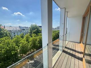 Prachtig modern appartement met terras en panoramische ramen op de 7de verdieping in de Theaterbuurt op wandelafstand van winkels,...