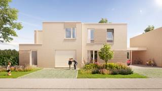 <strong>Location and surroundings<br /></strong><br />This BegijnHof residential project is located in Astene, a picturesque village.<br />This newly built residential area is located in a cul-de-sac, a stone's throw from public transport and the center of Deinze. There is also an easy connection to important traffic axes such as the N43 and E17 towards Ghent.<br /><br /><strong>PROJECT and FINISHING<br /><br /></strong>The new phase includes twelve modern homes, with a choice between closed and semi-open constructions.<br />The houses of Begijnhof have a garage or carport and there is also a separate bicycle shed.<br />These new homes all feature a comfortable living space with an open kitchen and adjoining storage room. The large windows provide plenty of natural light and offer a view of the beautiful garden. All Beguinage residential units have three bedrooms and a large bathroom with double sink, walk-in shower and bathtub.<br /><br />Beguinage's turnkey homes enjoy high-quality finishes and low energy levels. For example, a heat pump combined with underfloor heating, solar panels and triple glazing were chosen.<br /><br />INDICATION delivery:<br />Lot 140-144 end of quarter 1, 2025<br />Lot 145-151 beginning quarter 4, 2025<br />lot 176 - 177 - 178 delivery linked to the time of sale.<br /><br />NEW PHASE<br />Lot 179 - 194 completion linked to time of sale.<br /><br />Contact us for more information.<br />Photos are of the model home in this subdivision.