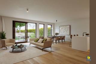 <p><span>In het centrum van Mortsel verrijst het nieuwbouwproject Evergreen!</span></p><p><span> </span></p><p><span>Het project omvat maar liefst 16 energiezuinige, moderne appartementen, verspreid over twee gebouwen rond een ruime en rustige binnentuin.</span><span><br /></span><span>Evergreen is een toonbeeld van duurzaam en comfortabel wonen, waarbij milieuvriendelijke oplossingen centraal staan.</span><span><br /></span><span>Bewoners profiteren hier van een toekomstgerichte leefomgeving die innovatie en leefkwaliteit perfect combineert.</span></p><p><span> </span></p><p><span>Dit appartement met drie slaapkamers en een oppervlakte van ongeveer 129 m² is gelegen op het gelijkvloers van blok A aan de Liersesteenweg 212 in Mortsel.</span></p><p><span> </span></p><p><span> </span></p>