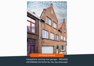 OPENDEURDAG OP ZATERDAG 20 DECEMBER tussen 9u00 en 12u00  (op afspraak)Lichtrijke instapklare woning in het centrum van Brugge en nabij het t'Zand...