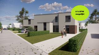 Gelegen in het rustige en groene Machelen, presenteren wij in fase 1 (nog) 2 (van 4) moderne nieuwbouwwoningen die uitblinken in energiezuinigheid en comfort. <br />Deze woning is functioneel en stijlvol ontworpen dat perfect aansluit op het hedendaagse leven.<br />Ondanks de rustige omgeving bevindt u zich op korte afstand van allerlei faciliteiten, zoals winkels, lagere school en sportmogelijkheden. <br /><br />Kenmerken van de woning:<br />• Een half openbebouwing: met een grondopp. perceel van 446 m².<br />• Drie afgewerkte slaapkamers: de woning beschikt over drie ruime, volledig afgewerkte slaapkamers, ideaal voor gezinnen en/of gastenverblijven.<br />• Op maat samen te stellen badkamer en keuken: kies zelf uw afwerking en inrichting voor zowel de badkamer als de keuken. Werk samen met lokale aannemers om een interieur te creëren dat aansluit bij uw smaak en levensstijl.<br />• Mogelijkheid tot carport en tuinberging: voor extra opslagruimte en bescherming van uw voertuig kan er een carport en een aparte tuinberging worden toegevoegd.<br />• 8 zonnepanelen: de woning is uitgerust met zonnepanelen die helpen de energiebehoefte te voorzien en de energierekening laag houden.<br />• Ventilatiesysteem D: een modern ventilatiesysteem dat zorgt voor een aangenaam binnenklimaat met verse lucht, zonder warmteverlies.<br />• Lucht/water warmtepomp: dit innovatieve systeem benut de buitenlucht om uw woning te verwarmen, waardoor de afhankelijkheid van fossiele brandstoffen wordt verminderd.<br />• Vloerverwarming en radiatoren: voor optimaal comfort is er overal vloerverwarming aanwezig op het gelijkvloers. In de badkamer is er naast de vloerverwarming ook een elektrische handdoekdroger. Mits meerprijs kan er vloerverwarming worden voorzien in de slaapkamers.<br />EXTRA TROEF 6% BTW MOGELIJK<br />Deze woning combineert hedendaags comfort met een vooruitstrevend energiebesparend ontwerp, gelegen in een rustige en groene omgeving<br />in Machelen. Perfect voor wie zoekt naar een woning die modern wonen en duurzaamheid moeiteloos verenigt.<br />Reeds 50% verkocht.