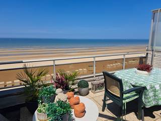 Prachtige penthouse met centrale ligging op de Zeedijk te Koksijde.<br />Het appartement ligt op de 7de verdieping en beschikt over een prachtig ruim terras met adembenemend zicht op zee.<br />Indeling: woonkamer met handige inmaakkasten en sierhaard ingerichte keuken, slaaphoek , badkamer met douche.<br />Privatieve berging inbegrepen!