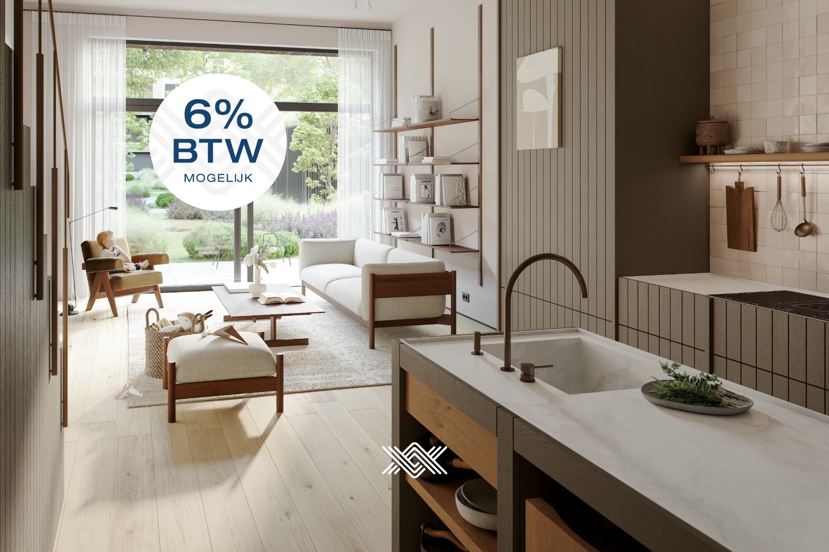 Appartement met 3 kamers en 2 zonneterrassen in het park - foto 1