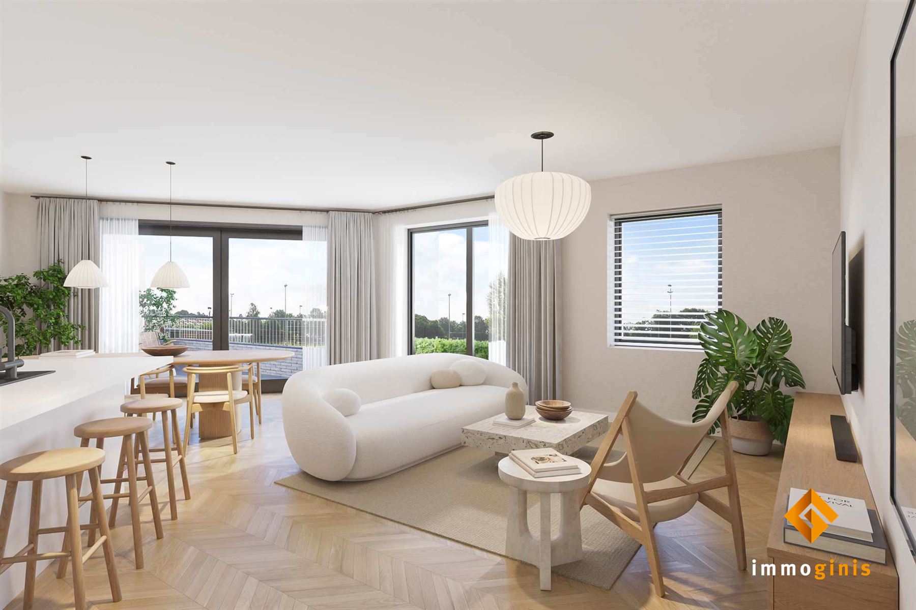 Gelijkvloers appartement met 1 slaapkamer en overdekt terras. - foto 5
