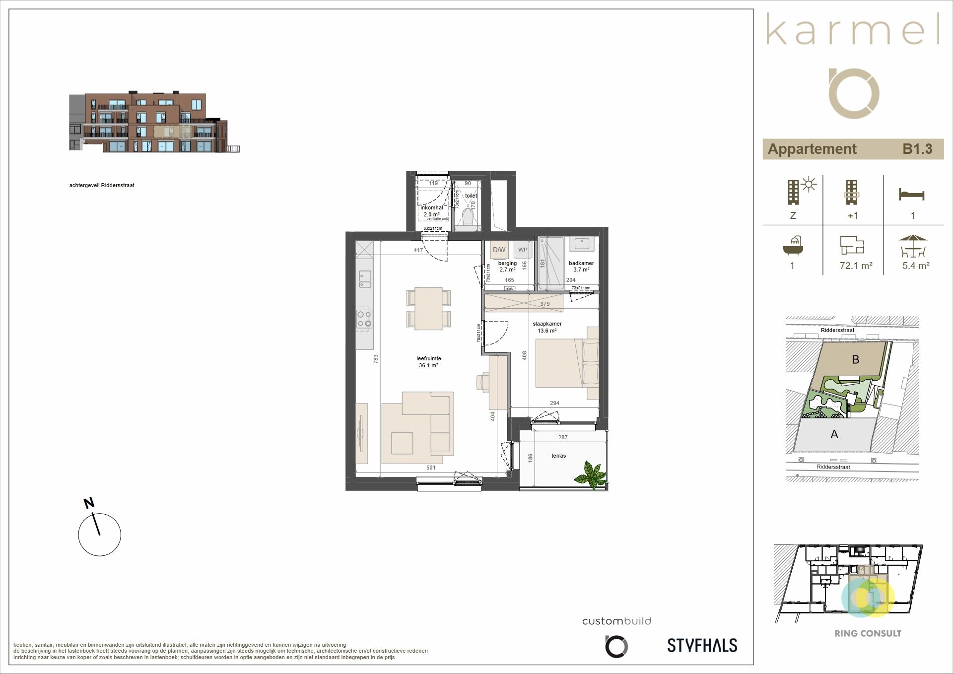 nieuwbouw appartement - 1 Kamer - foto 2