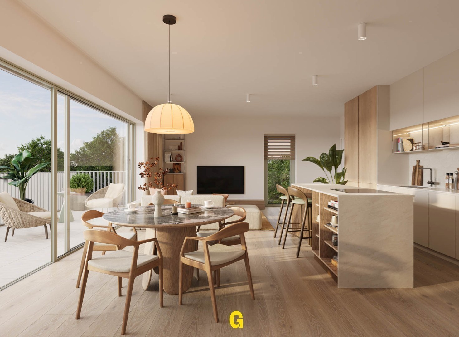 Nieuwbouwappartement op de 1ste verdieping met 2 slaapkamers en zuidgericht terras in res. de Boomgaard vlakbij het centrum van Hoeselt - foto 5