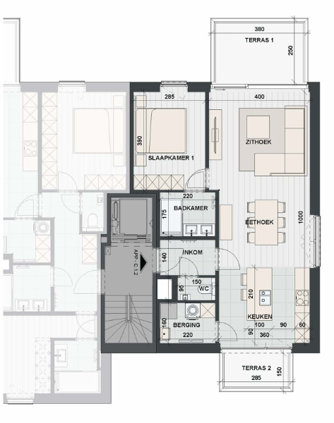 Lichtrijk doorkijkappartement op de eerste verdieping met terras en uitzicht op het water - foto 2