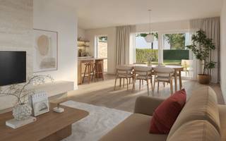 In het binnengebied van de Bergbosstraat en Notelaarstraat in Merelbeke bouwt Danneels stijlvolle, energiezuinige gezinswoningen in hedendaags landelijke architectuur.<br /><br />Een rustige ligging in een woonerf op wandelafstand van centrum, winkels, scholen en openbaar vervoer maakt dit een ideale gezinslocatie.<br /><br />Deze halfopen woning op lot 9 beschikt over 4 slaapkamers, een open leefruimte met veel licht, moderne keuken, badkamer, oprit en een privatieve tuin.<br /><br />De woning is uitgerust met duurzame technieken zoals een geothermische warmtepomp, vloerverwarming, zonnepanelen en een ventilatiesysteem met warmteterugwinning.<br /><br />Sleutel-op-de-deur afgewerkt naar jouw smaak. Vaste prijs en persoonlijke begeleiding inbegrepen.