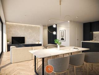 Nieuwbouw appartement met terras en garage– tweede verdiepingDit moderne nieuwbouwappartement, gelegen op de tweede verdieping, biedt 2 ruime...