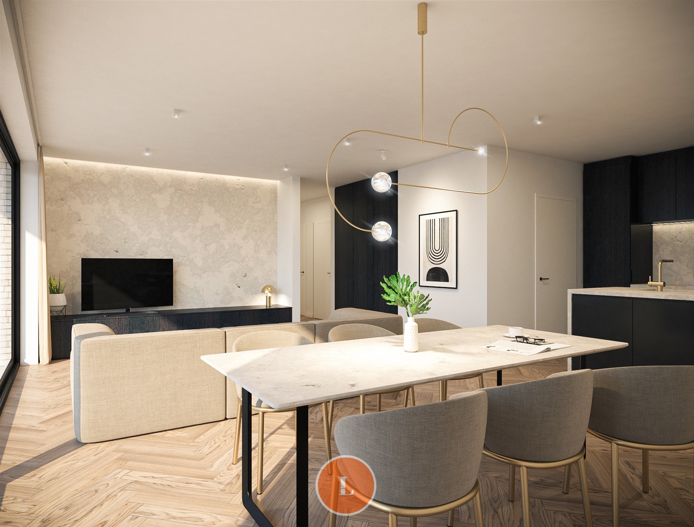 Nieuwbouw appartement met terras en garage– tweede verdieping - foto 3