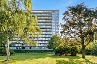 [[ DIT PAND NEEMT DEEL AAN DE ERA OPEN HUIZEN DAG OP 19/9 VAN 16:00 TOT 17:00 ]]
<p>Ben je op zoek naar een op te frissen hoekappartement met 3 slaapkamers, garage, terras en panoramisch uitzicht? Gevonden!</p>

<p>Op de achtste verdieping bevindt zich dit aangename hoekappartement, dat dankzij zijn ligging en vele ramen geniet van uitzonderlijk veel natuurlijk licht én een prachtig panoramisch zicht over de stad en de groene omgeving met agrarisch- en natuurgebied. Het appartement is op te frissen, maar biedt heel wat mogelijkheden om het volledig naar eigen smaak in te richten. Ook het gebouw zelf werd reeds aangepakt: zowel het dak als de stijgleidingen werden vernieuwd. Verder beschik je over een privatieve kelderberging, gemeenschappelijke fietsenstalling &amp;amp; parkeerplaatsen en de mogelijkheid om een garagebox aan te kopen voor € 25.000.</p>

<p>De inkomhal met vestiaire geeft toegang tot de afzonderlijke keuken en de ruime leefruimte, die beide rechtstreeks aansluiten op het terras. De keuken kan bovendien worden opengewerkt naar de leefruimte, waardoor een grote open woonkeuken kan worden gecreëerd. Verder zijn er drie slaapkamers, telkens met een aangenaam groen uitzicht. De badkamer kan praktisch worden heringericht met bijvoorbeeld een inloopdouche en biedt dankzij de niet-dragende wand richting leefruimte ook mogelijkheden tot vergroting.</p>

<p>Een interessant appartement voor wie ruimte, licht, een uniek uitzicht en renovatiepotentieel wil combineren. Interesse? Contacteer ons voor een bezoek en ontdek zelf de mogelijkheden van dit lichtrijke hoekappartement!</p>