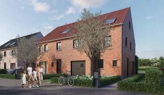 BINNENKORT TE KOOP - ZELE: landelijk gelegen halfopen nieuwbouwwoning op 624 m2 grond met uitgestrekt landelijk uitzicht - Indeling: gelijkvloers: inkomhal met toilet, ruime living met grote ramen die uitzicht bieden over de velden, ingerichte keuken met eiland (AEG-toestellen), berging/technische ruimte - 1ste verdieping: 3 slaapkamers, apart toilet en badkamer met ligbad en grote inloopdouche - dakverdieping: zolder en mogelijkheid om 2 extra kamers met badkamer te voorzien (meerprijs op aanvraag) - vloerverwarming op gelijkvloers en verdieping via warmtepomp, ventilatie D, zonnepanelen - oprit en terras inbegrepen - 6% btw-tarief op de ruwbouw mogelijk (afhankelijk van de situatie van de koper)