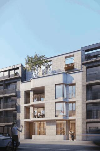 Charles est un projet immobilier de petite envergure et de grande qualité comprenant trois logements haut de gamme situés dans la Verlatstraat, en plein cœur du quartier animé d'Anvers-Sud.<br /><br />Le bâtiment respire la classe et tend vers le style art déco. Il fait un clin d'œil ludique aux majestueuses maisons de maître qui caractérisent ce quartier. Celles-ci ont été une source d'inspiration pour les architectes de CAAN. Cela se traduit par la corniche accentuée du bâtiment, un rez-de-chaussée surélevé et la baie vitrée qui confèrent à l'ensemble un cachet et un charme supplémentaires.<br />Les premier et deuxième étages abritent chacun un appartement spacieux et lumineux avec deux chambres et deux salles de bains. La cerise sur le gâteau est le penthouse duplex unique qui couvre pas moins de 240 m². L'acheteur a son mot à dire dans la finition grâce à des postes budgétaires dans le cahier des charges. <br />Le rez-de-chaussée offre de la place pour un espace commercial et convient parfaitement à un immeuble de commerce. Le jardin d'agrément confère un caractère verdoyant au projet. <br />Les parkings souterrains augmentent le confort de vie. <br />