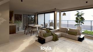 Ontdek Residentie Lovia, een exclusief nieuwbouwproject op een van de meest gegeerde locaties in Aalter, op slechts 50 meter van de Markt. Hier woont u rustig, maar toch midden in het bruisende centrum, met winkels, horeca en alle voorzieningen op wandelafstand. Deze stijlvolle residentie bestaat uit een beperkte selectie ruime appartementen en duplexen, ontworpen met oog voor licht, comfort en een hoogwaardige afwerking. Dankzij de inzet van moderne technieken zoals een warmtepomp en zonnepanelen geniet u van een energiezuinige en toekomstgerichte woonoplossing die uw wooncomfort én uw energiefactuur ten goede komt.

Ontdek deze uitzonderlijke duplex met 3 slaapkamers in Residentie Lovia, waar ruimtelijkheid en comfort hand in hand gaan. De lichtrijke leefruimte met open keuken biedt een prachtig zicht op het grote terras — perfect voor wie houdt van buitenleven en privacy. Op het gelijkvloers vindt u een eerste slaapkamer, badkamer, berging en gastentoilet, ideaal voor wie gelijkvloers comfort wil behouden.

Op de bovenverdieping bevinden zich twee royale slaapkamers en een extra badkamer, waardoor deze duplex ideaal is voor gezinnen of wie graag extra ruimte heeft. Dankzij de doordachte indeling en energiezuinige nieuwbouwkwaliteit geniet u hier van een uiterst comfortabel en toekomstgericht woonconcept.

Interesse? Contacteer Altro Projects voor plannen, prijzen en meer info.