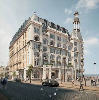 Situé au cinquième étage du prestigieux projet neuf The Grand Nieuwpoort, cet appartement d’exception offre une finition raffinée, notamment un parquet en chevron dans toutes les pièces de vie. Il comprend deux chambres spacieuses, deux salles de bains élégantes et offre une vue imprenable sur la place animée, l’arrière-pays ainsi que sur la mer du Nord.<br /><br />Ce logement allie confort et calme, avec un séjour lumineux grâce à de grandes baies vitrées, des plafonds hauts et un accès direct à la terrasse. La cuisine ouverte est équipée d’appareils modernes et de matériaux haut de gamme, idéale pour les amateurs de qualité. Les deux chambres accueillantes conviennent parfaitement aux résidents ou invités, tandis que les deux salles de bains sont décorées avec luxe et soin.<br /><br />La terrasse bénéficie d’une double vue rare sur la place et la mer, renforcée par la situation élevée au cinquième étage qui procure un sentiment d’espace ouvert et un panorama exceptionnel au quotidien.<br /><br />Vous résidez au cœur de Nieuwpoort, dans un bâtiment moderne et écoénergétique. The Grand est idéalement situé : en centre-ville face à la place rénovée, sur la digue, à proximité des boutiques, restaurants et à deux pas du port de plaisance. L’intérieur conjugue le charme d’antan et le confort contemporain, avec un hall d’entrée historique restauré menant à une piscine privée, un espace bien-être apaisant et un parking souterrain avec des boxes de garage larges.<br /><br />Ce bien est parfait pour un pied-à-terre en bord de mer, une résidence principale confortable ou un investissement sûr dans un projet côtier prisé. La livraison est prévue avant les vacances d’été 2027, avec les garages un an plus tard. <br /><br />Pour découvrir les plans et les finitions, nous vous accompagnons volontiers personnellement dans la découverte du projet.