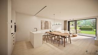 <p><span>Luxueus energiezuinig nieuwbouw appartement</span></p><p><span> </span></p><p><span>Het gelijkvloers appartement heeft een oppervlakte van 87,89 m</span><span><sup>2</sup></span><span>, 2 slaapkamers en een privétuin met terras zodat u steeds in alle rust van de omgeving kan genieten. </span></p><p><span>Vanuit uw privétuin heeft u uitzicht alsook een eigen toegang tot de gemeenschappelijke onderhoudsvriendelijk aangelegde grote tuin van meer dan 1.000m².</span></p><p><span>Ondergronds bevindt er zich een ruime parkeergarage met garageboxen, autostaanplaatsen en afzonderlijke bergingen.</span></p><p><span> </span></p><p><span>Ieder appartement is uitgerust met vloerverwarming d.m.v. een lucht-water warmtepomp en met een mechanisch ventilatiesysteem type D. </span></p><p><span>De BEN-eisen (bijna energie neutraal) worden gerealiseerd door bijzondere aandacht te geven aan luchtdichtheid, goede isolatie, zuinige verwarmingsinstallaties en zonnepanelen. Ieder appartement wordt afgewerkt met hoogwaardige materialen zoals o.a. parket in de leefruimte en slaapkamers. </span></p><p><span> </span></p><p><span>De indeling van het appartement is als volgt: een ruime leefruimte met aansluitend een open keuken (samen met een oppervlakte van ca. 40m</span><span><sup>2</sup></span><span>), wasruimte/ berging, nachthal en 2 slaapkamers, badkamer met douche of ligbad en een apart toilet.</span></p><p><span> </span></p><p><span>U bepaalt de afwerking van uw appartement volledig zelf, in samenspraak met de klantenbegeleiding van Bouwwerken Vermeiren en de geselecteerde kwaliteitspartners zoals Desco en Keukenateljee.</span></p><p><span> </span></p><p><span>Prijs van het appartement</span></p><p><span>Grondwaarde:€ 79.851,32 (exclusief 12% RR)</span></p><p><span>Constructie waarde:€ 280.048,68 (exclusief BTW)</span></p><p><span>TOTAAL:</span><span>€ 359.900,00 (exclusief kosten)</span></p><p><span> </span></p><p><span>Met het vooruitzicht op de aangekondigde verlenging van de wetgeving vanaf 1 juli 2025, bestaat er mogelijks de </span><span>kans op toepassing van het verlaagd BTW-tarief van 6%</span><span> voor projecten die vallen onder de regeling van afbraak en heropbouw. Deze mogelijkheid is onder voorbehoud van definitieve wetgevende bevestiging en mits voldaan wordt aan de wettelijke voorwaarden.</span><span> </span><span> </span><span> </span></p><p><span> </span></p><p><span>U kunt dit appartement vandaag al beleven! Plan een afspraak in met ons kantoor en wandel door het project met een VR-bril, een unieke 3D-ervaring van uw nieuwe thuis.</span></p><p><span>Hiernaast zijn het lastenboek en plannen op kantoor te verkrijgen na afspraak: tel 03/663 44 44</span></p><p><span> </span></p><p><span>Een garagebox of autostaanplaats en berging maken verplicht deel uit van de aankoop.</span></p><p><span> </span></p><p><span>Extra:</span></p><p><span>- E20!</span></p><p><span>- Zuid-westelijke oriëntatie</span></p><p><span>- Toplocatie</span></p><p><span>- Afwerking naar wens</span></p><p><span>- Verlaagd BTW-tarief van 6% mogelijk!</span></p><p><span>- Alle pluspunten en meer info: https://www.groenebrug.be/</span></p><p><span> </span></p>