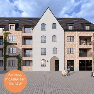 Ontdek dit exclusieve nieuwbouwproject “De Kroon” in het hart van Buggenhout: een moderne en stijlvolle residentie bestaande uit 53 luxe-appartementen en 3 handelspanden, ontworpen voor wie comfort, kwaliteit en een centrale ligging weet te waarderen. Bovendien is het mogelijk deze appartementen aan te kopen aan 6% BTW. <br />De residentie biedt een ruime waaier aan woonmogelijkheden, van 1-, 2- tot 3-slaapkamerappartementen, telkens met een doordachte indeling, hoogwaardige afwerking en grote raampartijen die zorgen voor een overvloed aan natuurlijk licht. Dankzij de hedendaagse architectuur en het gebruik van duurzame materialen straalt het gebouw klasse en tijdloosheid uit.<br />Gelegen midden in het centrum van Buggenhout, bevinden alle voorzieningen zich op wandelafstand: winkels, horeca, scholen, openbaar vervoer en recreatie liggen letterlijk voor de deur.<br />Onder het gebouw bevindt zich een ruime ondergrondse kelder met drie verdiepingen en gemeenschappelijke fietsenstalling, waar kopers de mogelijkheid hebben om een staanplaats, garage of dubbele garage bij aan te kopen. Zo geniet elke bewoner van maximale parkeergemakken en extra bergruimte.<br />Het project wordt uitgerust met de modernste technieken om een duurzaam en energiezuinig wooncomfort te garanderen. Elke woonst beschikt over een warmtepomp, vloerverwarming en een geavanceerd ventilatiesysteem. Dit alles zorgt voor een aangenaam binnenklimaat in elk seizoen én een lagere energiefactuur.<br />Dit nieuwbouwproject staat voor toekomstgericht wonen op een uitmuntende locatie. Luxe, duurzaamheid en comfort komen hier samen in een unieke woonbeleving.<br />Referentie: 5595