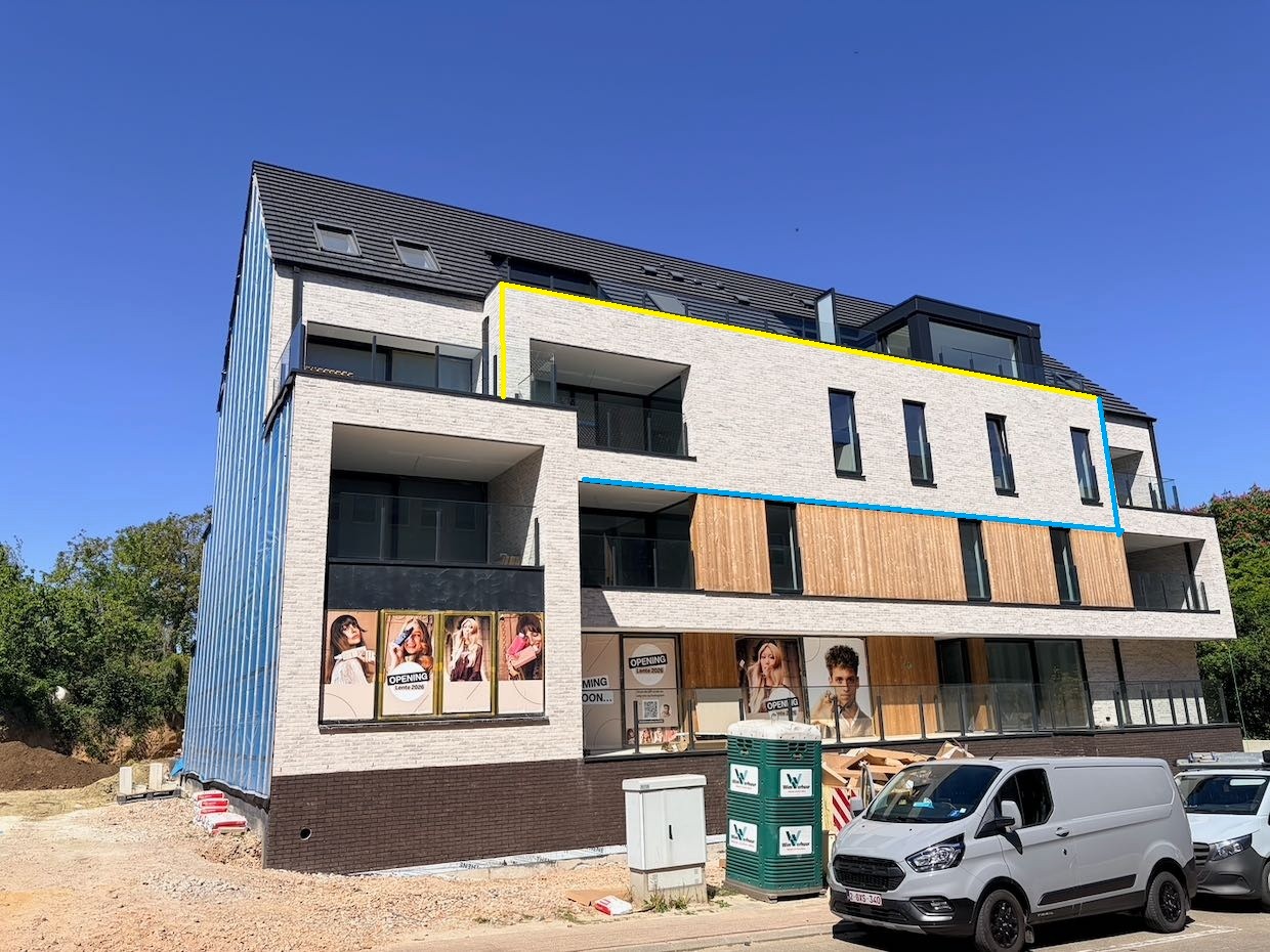 Modern nieuwbouwappartement met 2 slaapkamers en ruim terras in centrum Lubbeek - foto 1