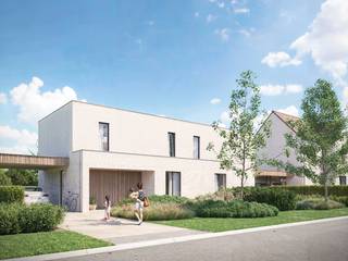 WONING 1: Stijlvolle half-open bebouwing met een woonopp. van 124,50 m² + carport is gelegen op een perceel van 6a23ca, met een straatbreedte van 12,53m en een diepte van 50m. Rustig gelegen in een groene omgeving, vlakbij het stadscentrum van Hasselt en E-313. <br /><br />INDELING: GELIJKVLOERS: via de inkomhal met gastentoilet krijgt u toegang tot de ruime woonkamer met aansluitend een open keuken via waar de berging/wasplaats bereikt kan worden. Carport met toegang tot de berging/wasplaats; EERSTE VERDIEP: nachthal met toegang tot de drie slaapkamers, badkamer, apart toilet en technische ruimte. <br /><br />WOONERF "BUNDERHOF" TE KURINGEN, dat is stijlvol en rustig wonen in een groene omgeving, vlakbij het stadscentrum van Hasselt en E-313. Dit unieke woonproject bestaat uit 9 klassevolle, duurzame woningen en is gelegen in een rustige, doodlopende straat, grenzend aan natuurgebied. <br />De kleinschaligheid van het project versterkt de exclusieve uitstraling en zorgt voor een intieme, geborgen sfeer. Elke woning werd doordacht ingetekend met oog voor privacy, lichtinval en ruimte. Voor- en achtertuinen vloeien harmonieus in elkaar over en de grote raampartijen verbinden het interieur met het omliggende groen. <br /><br />Dit kleinschalig project bestaat uit 6 half-open bebouwingen met grondoppervlaktes van elk ong. 6a25ca en 3 open bebouwingen met een grondoppervlakte van elk ong. 8a37ca. Bewoonbare oppervlaktes van 125 m² tot 170 m². Prijzen vanaf € 399.900,- (Volledig afgewerkt - exclusief kosten). <br /><br />Meer info: Contacteer Danny op 0471/10.00.69 of 011/22.19.17 of via www.limburgsvastgoed.be