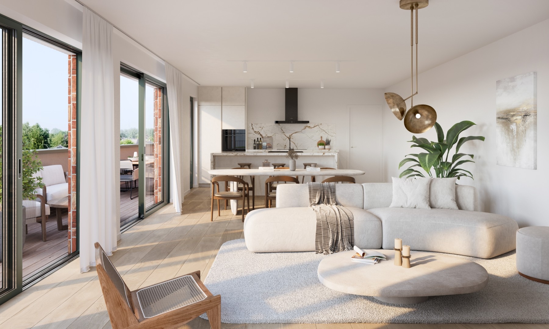 Luxe 3-slpk app. met 74 m² terras en comfort - foto 1