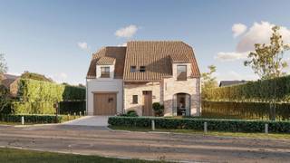 Vrijstaande pastorijwoning gelegen op dé Velle. U beschikt over een aangename tuin met achterliggend bijgebouw, een ruime oprit en voldoende parkeergeleigenheid.De indeling van het pand is als volgt: U betreedt de woning via de inkomhal met apart toilet en vestiairemogelijkheden. Een bureau ruimte voorzien aan de voorzijde van de woning. Verder door komt u terecht in de ruime keuken met aanpalende eetkamer en uitzicht op de tuin. De zithoek verbindt de eetkamer en het bureaugedeelte. De garage is bereikbaar via de enorm grote berging, die dan weer aansluit aan de keuken. Zeer praktisch! Op de eerste verdieping bevinden er zich op de nachthal vier slaapkamers, een badkamer, een doucheruimte en een apart toilet. De tweede verdieping is bereikbaar via het zolderluik en biedt nog veel opbergruimte. Deze woning dient nog opgericht te worden, u kan dus nog steeds alle keuzes zelf maken.Nog enkele troeven van deze woning: Vloerverwarming met lucht/water warmtepomp, een laag energiepeil conform de geldende normen. Als we spreken over de prijs is dat exclusief btw, zonder registratie- en notariskosten! De plannen & lastenboek zijn op afspraak en zeer vrijblijvend te bekijken.