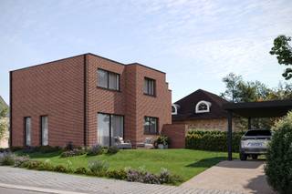 <p>Op zoek naar een <strong>energiezuinige nieuwbouwwoning</strong> op een gunstige locatie tussen Brussel en Gent? Deze moderne woning, gelegen op een perceel van <strong>324 m²</strong>, combineert hedendaags wooncomfort met een praktische indeling, een aangename tuin en een uitstekende bereikbaarheid. De woning is gelegen in <strong>Denderhoutem</strong>, met openbaar vervoer, winkels, scholen en horecazaken in de nabije omgeving. Dankzij de vlotte verbindingen vormt dit de ideale uitvalsbasis richting <strong>Brussel, Gent en de omliggende gemeenten</strong>. Op het gelijkvloers wordt u verwelkomd in een inkomhal met gastentoilet. Vanuit de inkomhal komt u terecht in de aangename leefruimte, die bestaat uit een ruime living met aansluitend een moderne open keuken. Aansluitend aan de keuken is er een praktische berging voorzien. De eerste verdieping omvat <strong>drie ruime slaapkamers</strong>, waardoor de woning zowel geschikt is voor gezinnen als voor wie nood heeft aan extra ruimte voor een bureau of hobbykamer. Verder bevindt zich hier een ruime badkamer, uitgerust met een douche, ligbad, dubbele lavabo en apart toilet. Een bijkomende berging zorgt voor extra praktische opbergruimte. Buiten beschikt de woning over een <strong>ruim terras en een aangename tuin</strong>, ideaal om te genieten van zonnige dagen of gezellige momenten met familie en vrienden. Aan de woning is bovendien voldoende parkeergelegenheid voorzien, met de mogelijkheid om een <strong>carport</strong> te plaatsen. De volledige woning wordt afgewerkt volgens het <strong>lastenboek en met kwalitatieve materialen</strong>. Voor de verwarming wordt gebruikgemaakt van <strong>warmtepompen in combinatie met vloerverwarming</strong>, wat zorgt voor een aangenaam binnenklimaat en een energiezuinige woning. De <strong>oplevering is voorzien voor oktober 2027</strong>. De woningen worden verkocht onder <strong>gesplitste verkooprechten</strong>. Een <strong>btw-tarief van 6%</strong> is mogelijk indien aan de wettelijke voorwaarden wordt voldaan. De kosten voor de <strong>aansluiting van de nutsvoorzieningen, de verkavelingsakte en de opmeting</strong> zijn ten laste van de kandidaat-koper. Wenst u meer informatie over deze nieuwbouwwoning? Het <strong>lastenboek, de bouwplannen en verdere informatie</strong> zijn op aanvraag verkrijgbaar. Contacteer ons via <strong>nicolaas@topo-immo.be</strong>. (Stedenbouw: in aanvraag / Maatregelen opgenomen in het maatregelenregister: in aanvraag)</p>