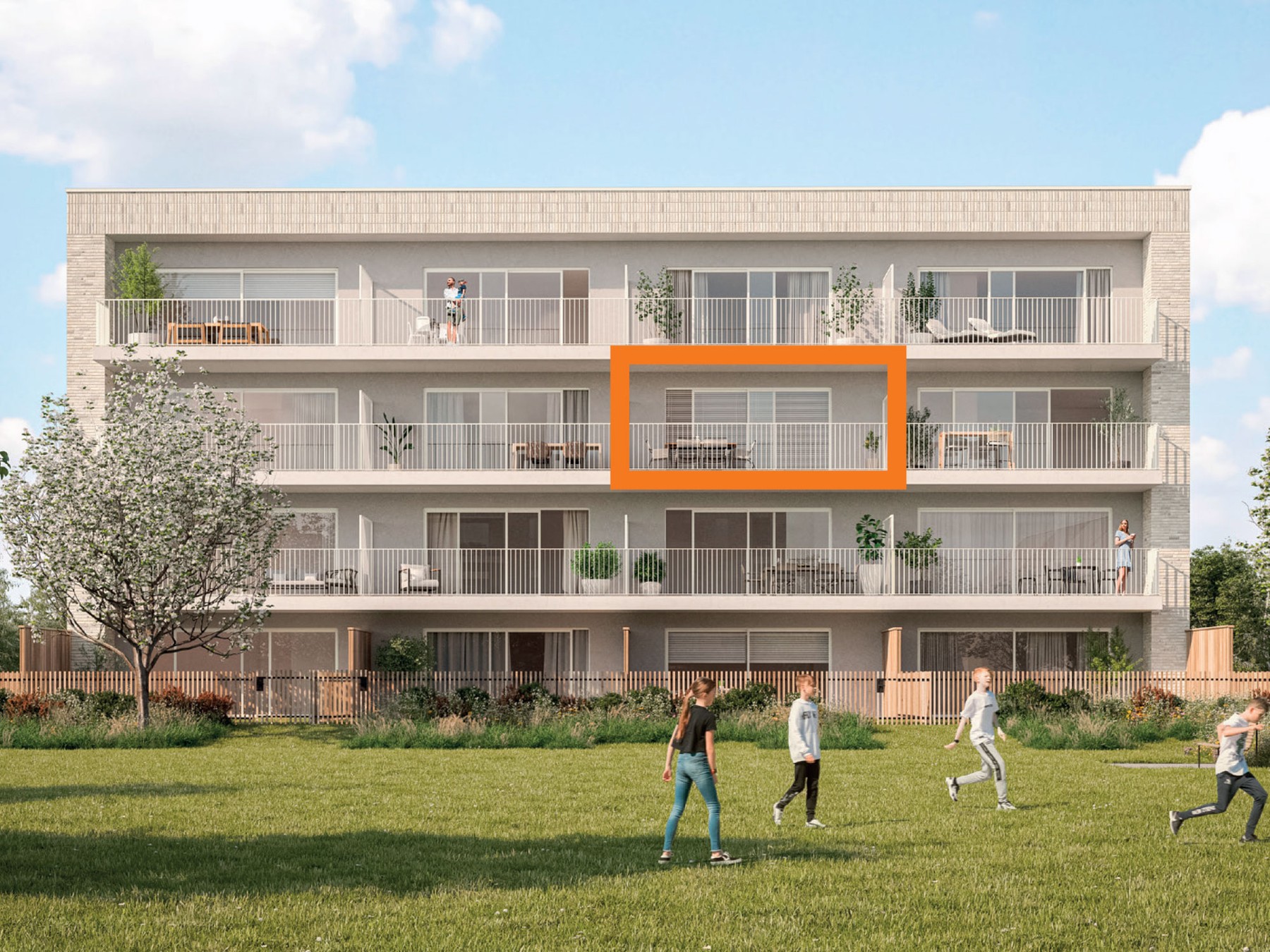 Lot 55 App 2.A2 Appartement met 2 slaapkamers & 15 m² terras (57 m²) - foto 1