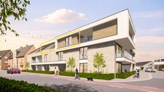 APPARTEMENT 2.2 (Verdieping 2)<br />- Opp. app.: 102 m²<br />- Terras: 12 m²<br /><br />INDELING:<br />Gemeenschappelijke inkomhal met lift en trap.<br />Inkomhal, toilet, ruime woonkamer met open keuken met aangrenzende berging/wasplaats, ingesloten terras (12 m²), i2 slaapkamers en badkamer.<br /><br />BIJKOMENDE INFO:<br />- Warmtepomp L/W met vloerverwarming- en koeling.<br />- Performant ventilatiesysteem voor een aangenaam binnenklimaat.<br />- Zonnepanelen.<br />- Lift aanwezig.<br />- Topligging vlakbij het centrum.<br />- Afwerking naar eigen smaak volgens lastenboek.<br />- Bij ieder appartement dient een inpandige parking met kelderberging naar keuze te worden aangekocht. De prijs voor een parking met bijhorende berging bedraagt € 22.000,-.<br />- Dit project komt in aanmerking voor de toepassing van het verlaagde BTW-tarief van 6% voor wie aan de wettelijke voorwaarden voldoet. Ook investeerders kunnen van deze aantrekkelijke maatregel genieten.<br /><br />INFORMEER NAAR DE VERKOOPSBROCHURE OP ONS KANTOOR.