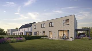 <ul>
<li>Energiezuinig (BEN-woningen)</li>
<li>Uiterst rustige ligging</li>
<li>Zuidelijk gericht!</li>
<li>Afwerking naar keuze</li>
<li>4 slaapkamers</li>
</ul>
<br />OMGEVING<br />In een nieuw aangelegde doodlopende straat, gelegen in het gezellige en rustige Wachtebeke, bouwt Potrell moderne nieuwbouwwoningen. Deze unieke locatie biedt een perfecte balans tussen de rust van het platteland en de nabijheid van de stad. Omringd door groen en in een rustige woonomgeving, is het de ideale plek voor wie op zoek is naar comfort, privacy en rust. Tegelijkertijd ben je met een vlotte verbinding snel in Gent, Antwerpen of Terneuzen, waardoor je zowel van de groene omgeving als de gemakken van de nabijheid van verschillende steden kunt genieten.<br /><br />INDELING<br />Dit project bestaat uit een gevarieerde mix van woningen met zowel zadeldaken als platte daken, die perfect passen in de hedendaagse woonbehoeften. De woningen zijn ruim van opzet en bieden een open, functionele indeling. Via de inkomhal, die is voorzien van een apart toilet, kom je terecht in de ruime, lichte leefruimte met open keuken. De open keuken vormt het hart van de woning en biedt de perfecte plek om te koken en te ontspannen. Vanuit de keuken heb je toegang tot de berging, ideaal voor het makkelijk opslaan van je boodschappen en andere benodigdheden.<br /><br />Op het eerste verdiep bevinden zich drie of vier ruime slaapkamers, die voldoende ruimte bieden voor een gezin of om een thuiskantoor in te richten. Daarnaast is er een apart toilet en een moderne, volledig geïnstalleerde badkamer. In de woningen van lot 3 en 4 wordt ook een vaste trap naar de tweede verdieping voorzien, die extra ruimte biedt voor bijvoorbeeld een hobbykamer, extra slaapkamers of een gezellige zolderruimte.<br /><br />E-PEIL<br />De woningen zijn duurzaam en energie-efficiënt. Ze worden voorzien van vloerverwarming op de gelijkvloerse verdieping en eerste verdieping, aangedreven door een lucht-water warmtepomp. Hoogrendementsbeglazing en zonnepanelen helpen het E-peil (E-30) te behalen.<br /><br />Benieuwd naar dit moderne en duurzame woonproject? Neem dan contact met ons op! Bel ons op 09 394 67 97 of stuur een e-mail naar info@potrell.be voor meer informatie of om een afspraak in te plannen. Wij helpen je graag verder om de woning van je dromen te ontdekken!<br /><br />WONING OP MAAT | JOUW WONING, JOUW STIJL<br />Maak van deze woning jouw droomhuis op maat! Voeg je eigen smaak en persoonlijkheid toe en kies zelf de keuken, vloer en badkamer van jouw instapklare woning. Een eigen stek op maat van jouw wensen en stijl. Jij kiest, Potrell voert uit. Zo makkelijk is het!