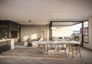 Dit unieke nieuwbouwproject "JUNE", bestaande uit 2 gebouwen, zal worden gerealiseerd op de site van de oude Melkerij te Putte op wandelafstand van winkels, scholen en het openbaar vervoer. Dit energiezuinige project geniet van een prachtige architectuur in een groene omgeving. Elk appartement wordt standaard voorzien van een warmtepomp, vloerverwarming, ventilatiesysteem, volledig ingerichte keuken, badkamer, … U heeft nu reeds de mogelijkheid om over te gaan tot reservatie van de gewenste unit(s).<br /><br />Contacteer ons spoedig voor alle informatie op 0474/78 07 73 of 0472/22 12 41 om er tijdig bij te zijn!<br /><br />! Aankoop aan 6% BTW mogelijk !<br /><br />Dit gelijkvloers appartement is gelegen in gebouw B. We betreden het appartement via de inkomhal met apart gastentoilet. De ruime leefruimte zal van veel lichtinval genieten door de grote raampartijen. Hier kunt u een gezellige zithoek en aparte eetplaats inrichten. De keuken is hier mooi geïntegreerd en standaard voorzien van kwalitatieve toestellen. Verder beschikt u nog over een aparte berging en geeft de nachthal toegang tot de slaapkamer en de ingerichte badkamer. Op het leuke terras met tuin kunt u steeds in alle rust en privacy genieten van het mooie weer en heeft u zicht op de mooie buitenaanleg van het project. U dient ook een staanplaats en kelderberging bij aan te kopen.<br /><br />Dit is een uitstekende opportuniteit als u op zoek bent naar een kwalitatief nieuwbouwappartement (BEN) op een centrale locatie. Contacteer ons voor meer informatie op 0474/78 07 73 of via info@boonstravastgoed.be.