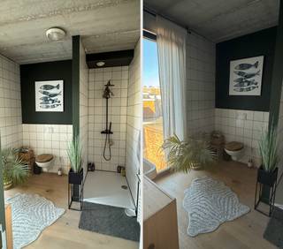 Stijlvol en energiezuinig appartement met zonnig dakterras<br /><br />Welkom in de charmante Leopoldlei in Hoboken!<br />In een modern wit gebouw uit 2019, met slechts vijf appartementen, bevindt zich dit gezellige appartement op de 2de (en hoogste) verdieping.<br /><br />Binnenin combineert het appartement een industriële look met warme accenten: het betonnen plafond geeft karakter terwijl de parketvloer zorgt voor een gezellige, huiselijke sfeer. De stoere zwarte keuken sluit mooi aan op de leefruimte en de design badkamer met British Racing Green en vintage tegels geeft een unieke retro touch.<br /><br />De indeling is praktisch en aangenaam: een lichtrijke leefruimte met open, volledig uitgeruste keuken, een aparte berging, een mooie slaapkamer en een zeer ruime badkamer.<br />Dankzij de grote ramen aan zowel voor- als achterzijde geniet je de hele dag door van veel natuurlijk licht.<br /><br />Via het terras aan de keuken bereik je met een draaitrap het absolute pareltje van dit appartement: een ruim, zonnig dakterras met open zicht op de groene omgeving, de Hobokense Polders en zelfs tot aan de haven.<br />Perfect om ’s ochtends rustig wakker te worden met koffie in de zon of om op lange zomeravonden te genieten met een barbecue.<br /><br />Daarnaast is er ook de mogelijkheid om gebruik te maken van een parkeerplaats voor de garage.<br /><br />Met een uitstekende EPC-score (label A) en 5 zonnepanelen is dit appartement bijzonder energiezuinig en klaar voor de toekomst, met lage energiekosten als extra troef.<br /><br />Tot slot is de ligging ideaal, met een vlotte verbinding naar de stad, het openbaar vervoer en belangrijke invalswegen (ring, E17, E19 en A12).<br /><br />Voor meer info of een bezoek, contacteer appartement.leopoldlei@gmail.com<br />Geen makelaars aub.