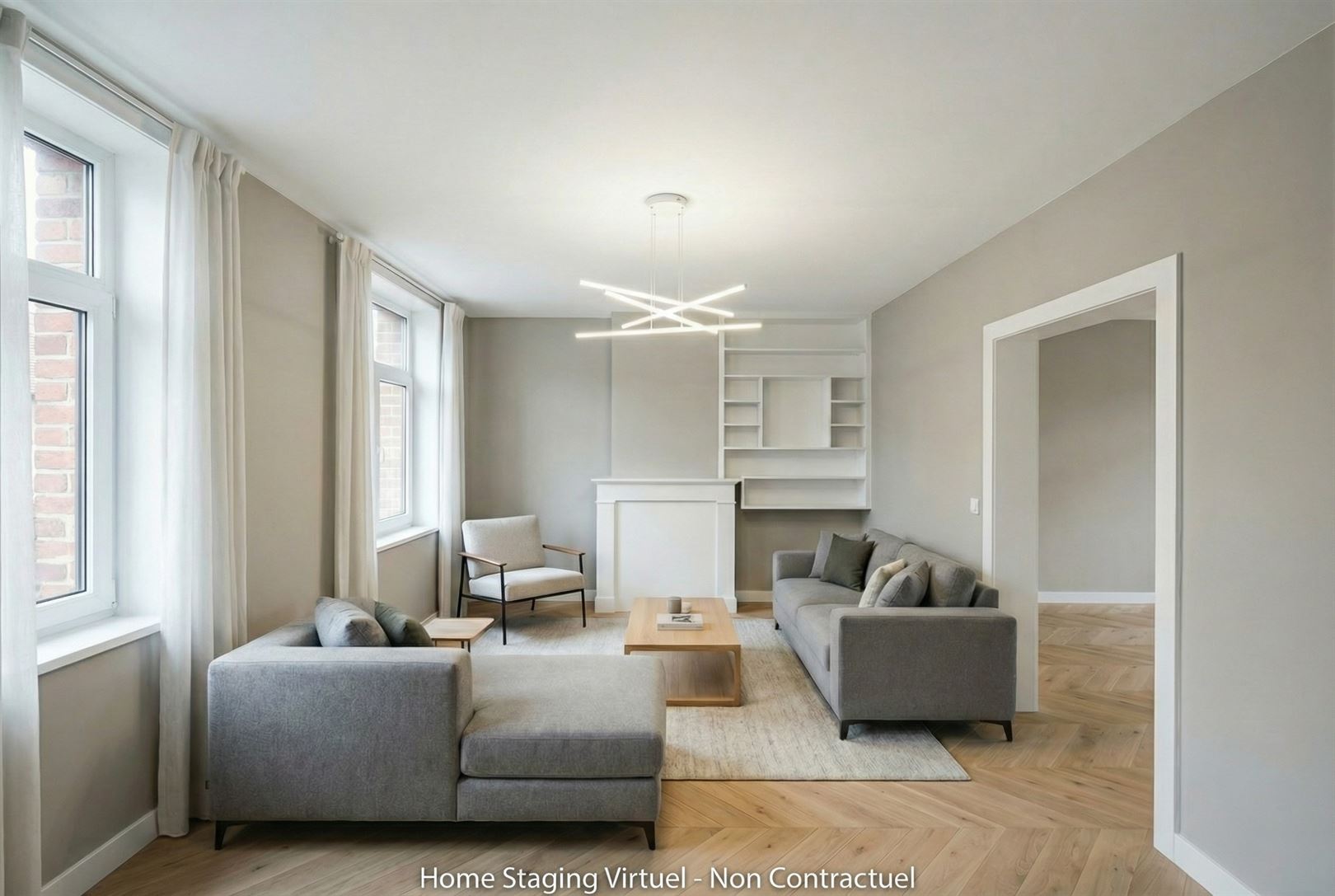 Ruim huis: Woonkamer, Keuken, Veranda in Longuevill - foto 4