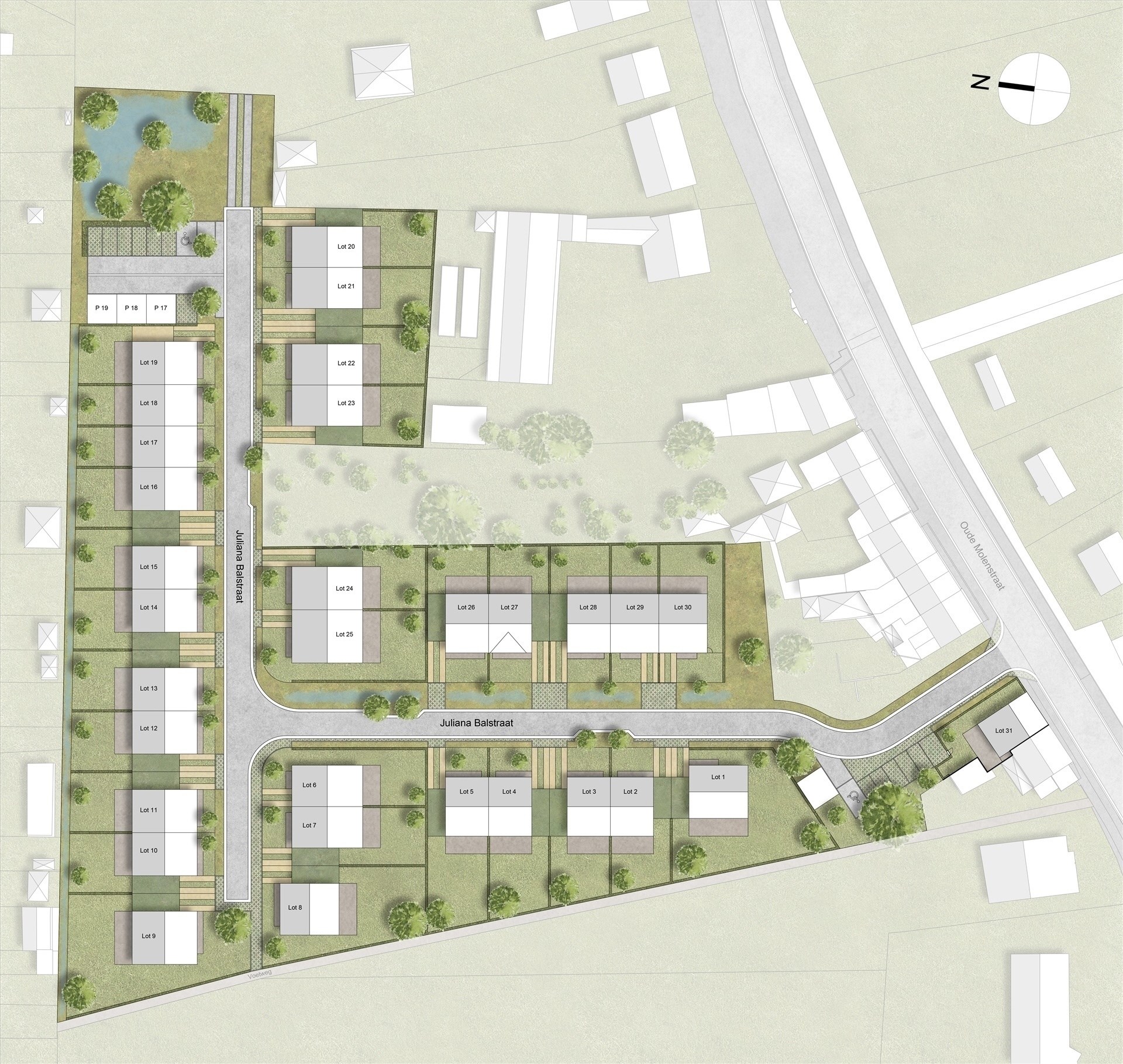 Perceel bouwgrond voor halfopen bebouwing in nieuw woonproject De Klingerie (271m²) - foto 1