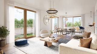 Laken - Ontdek dit appartement met 1 slaapkamer van 73 m², gelegen op de tweede verdieping van de residentie, dat comfort en elegantie...