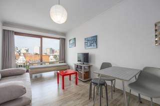 Residentie WANAKA : op de 3de verdieping met open zicht, gemeubelde studio, bestaande uit : een inkomhal met vestiairekast, woonkamer met...